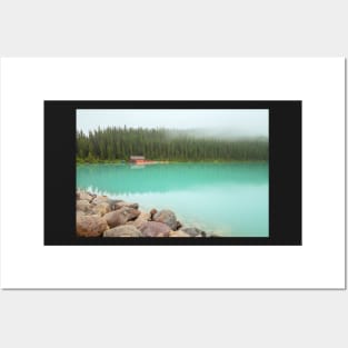 Lake Louise Boathouse Posters and Art